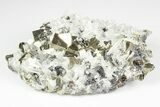 Cubic Pyrite, Sphalerite and Quartz Crystal Association - Peru #195750-1
